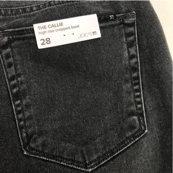 New Joes Jean Callie Crop Bootcut Jean High Waist asymmetrical frayed hem Y2k - Picture 7 of 8